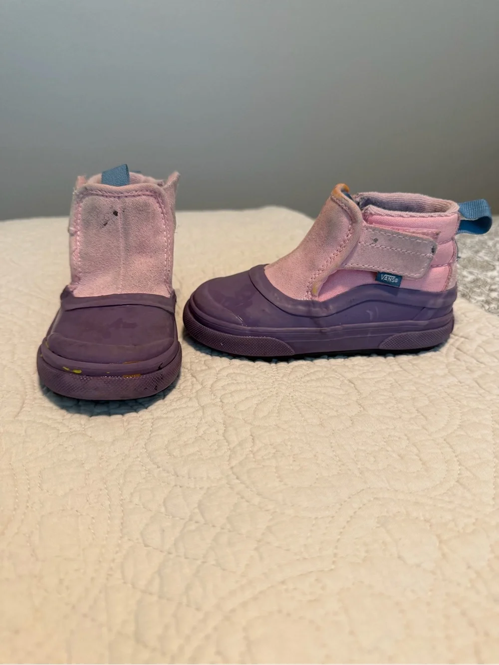 Vans Kids Pink and Purple Waterproof Booties